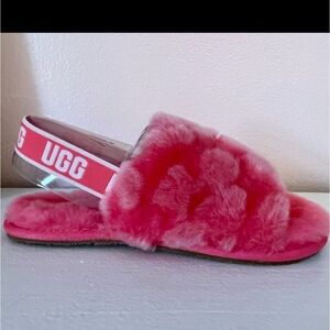 UGG Fluffy Red Slippers